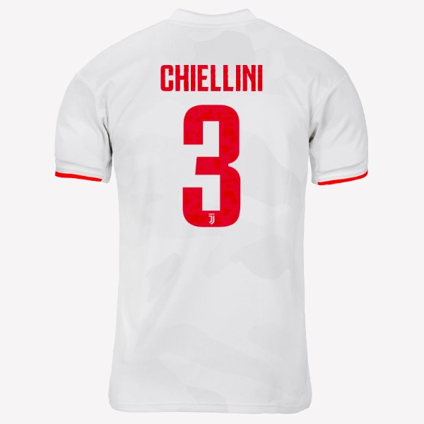 Trikot Juventus NO.3 Chiellini Auswarts 2019-20 Grau Weiß Fussballtrikots Günstig